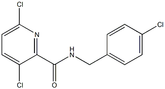 3,6-dichloro-N-[(4-chlorophenyl)methyl]pyridine-2-carboxamide Struktur