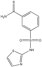 3-[(1,3-thiazol-2-ylamino)sulfonyl]benzenecarbothioamide Struktur