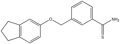 3-[(2,3-dihydro-1H-inden-5-yloxy)methyl]benzene-1-carbothioamide Struktur