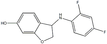 3-[(2,4-difluorophenyl)amino]-2,3-dihydro-1-benzofuran-6-ol Struktur