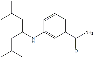 3-[(2,6-dimethylheptan-4-yl)amino]benzamide Struktur