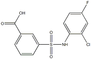 3-[(2-chloro-4-fluorophenyl)sulfamoyl]benzoic acid Struktur