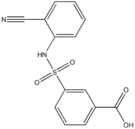 3-[(2-cyanophenyl)sulfamoyl]benzoic acid Struktur