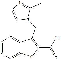 3-[(2-methyl-1H-imidazol-1-yl)methyl]-1-benzofuran-2-carboxylic acid Struktur