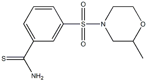 3-[(2-methylmorpholine-4-)sulfonyl]benzene-1-carbothioamide Struktur