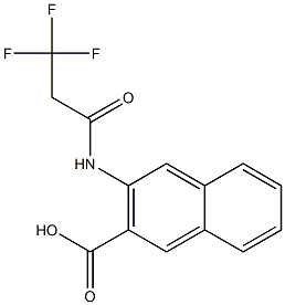 3-[(3,3,3-trifluoropropanoyl)amino]-2-naphthoic acid Struktur