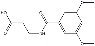 3-[(3,5-dimethoxybenzoyl)amino]propanoic acid Struktur