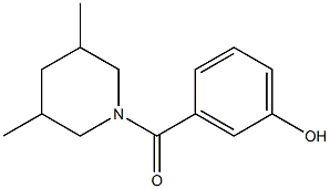 3-[(3,5-dimethylpiperidin-1-yl)carbonyl]phenol Struktur