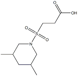 3-[(3,5-dimethylpiperidine-1-)sulfonyl]propanoic acid Struktur