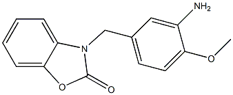 3-[(3-amino-4-methoxyphenyl)methyl]-2,3-dihydro-1,3-benzoxazol-2-one Struktur