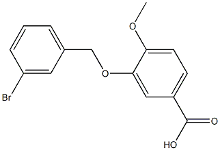 3-[(3-bromobenzyl)oxy]-4-methoxybenzoic acid Struktur