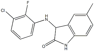 3-[(3-chloro-2-fluorophenyl)amino]-5-methyl-2,3-dihydro-1H-indol-2-one Struktur