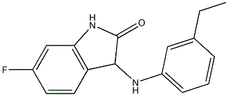 3-[(3-ethylphenyl)amino]-6-fluoro-2,3-dihydro-1H-indol-2-one Struktur