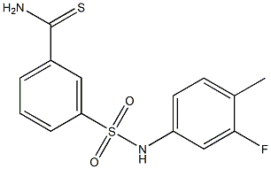 3-[(3-fluoro-4-methylphenyl)sulfamoyl]benzene-1-carbothioamide Struktur