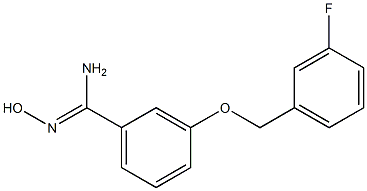 3-[(3-fluorobenzyl)oxy]-N'-hydroxybenzenecarboximidamide Struktur