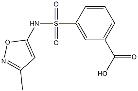 3-[(3-methyl-1,2-oxazol-5-yl)sulfamoyl]benzoic acid Struktur