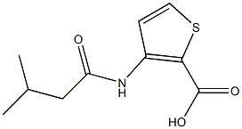 3-[(3-methylbutanoyl)amino]thiophene-2-carboxylic acid Struktur