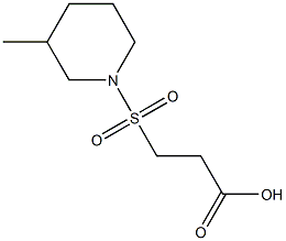 3-[(3-methylpiperidine-1-)sulfonyl]propanoic acid Struktur