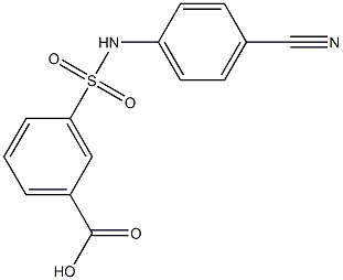 3-[(4-cyanophenyl)sulfamoyl]benzoic acid Struktur