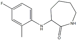 3-[(4-fluoro-2-methylphenyl)amino]azepan-2-one Struktur