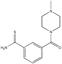 3-[(4-methylpiperazin-1-yl)carbonyl]benzenecarbothioamide Struktur