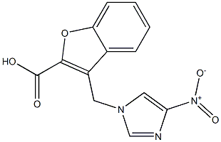 3-[(4-nitro-1H-imidazol-1-yl)methyl]-1-benzofuran-2-carboxylic acid Struktur