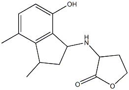 3-[(7-hydroxy-3,4-dimethyl-2,3-dihydro-1H-inden-1-yl)amino]oxolan-2-one Struktur