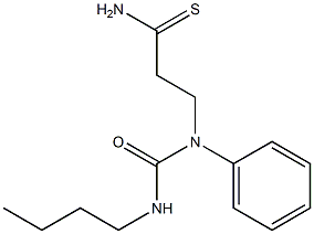 3-[(butylcarbamoyl)(phenyl)amino]propanethioamide Struktur