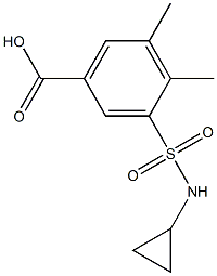 3-[(cyclopropylamino)sulfonyl]-4,5-dimethylbenzoic acid Struktur