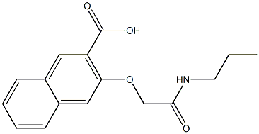 3-[(propylcarbamoyl)methoxy]naphthalene-2-carboxylic acid Struktur