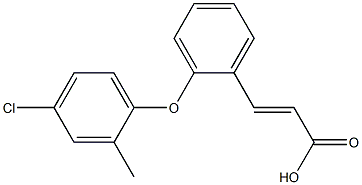 3-[2-(4-chloro-2-methylphenoxy)phenyl]prop-2-enoic acid Struktur