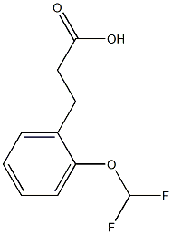 3-[2-(difluoromethoxy)phenyl]propanoic acid Struktur