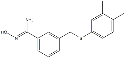 3-{[(3,4-dimethylphenyl)sulfanyl]methyl}-N'-hydroxybenzene-1-carboximidamide Struktur