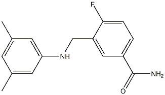 3-{[(3,5-dimethylphenyl)amino]methyl}-4-fluorobenzamide Struktur