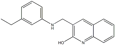 3-{[(3-ethylphenyl)amino]methyl}quinolin-2-ol Struktur