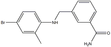 3-{[(4-bromo-2-methylphenyl)amino]methyl}benzamide Struktur