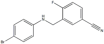 3-{[(4-bromophenyl)amino]methyl}-4-fluorobenzonitrile Struktur