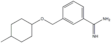 3-{[(4-methylcyclohexyl)oxy]methyl}benzenecarboximidamide Struktur