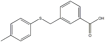 3-{[(4-methylphenyl)sulfanyl]methyl}benzoic acid Struktur