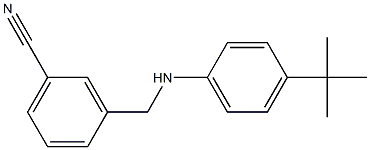 3-{[(4-tert-butylphenyl)amino]methyl}benzonitrile Struktur