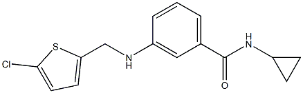 3-{[(5-chlorothiophen-2-yl)methyl]amino}-N-cyclopropylbenzamide Struktur