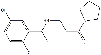 3-{[1-(2,5-dichlorophenyl)ethyl]amino}-1-(pyrrolidin-1-yl)propan-1-one Struktur