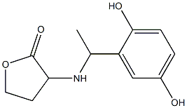 3-{[1-(2,5-dihydroxyphenyl)ethyl]amino}oxolan-2-one Struktur