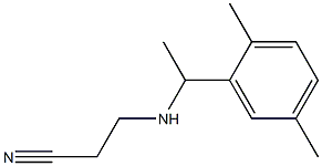 3-{[1-(2,5-dimethylphenyl)ethyl]amino}propanenitrile Struktur