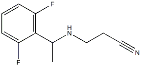 3-{[1-(2,6-difluorophenyl)ethyl]amino}propanenitrile Struktur