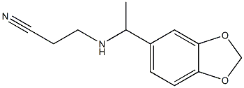 3-{[1-(2H-1,3-benzodioxol-5-yl)ethyl]amino}propanenitrile Struktur