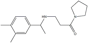 3-{[1-(3,4-dimethylphenyl)ethyl]amino}-1-(pyrrolidin-1-yl)propan-1-one Structure