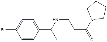 3-{[1-(4-bromophenyl)ethyl]amino}-1-(pyrrolidin-1-yl)propan-1-one Struktur