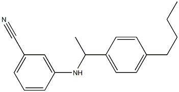 3-{[1-(4-butylphenyl)ethyl]amino}benzonitrile Struktur