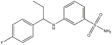 3-{[1-(4-fluorophenyl)propyl]amino}benzene-1-sulfonamide Struktur